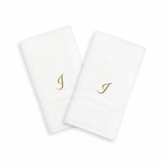 Linum Home Textiles Gold-Tone Script Denzi Single Letter 2-pack Monogram Hand Towel 12 Linum Home Textiles Gold-Tone Script Denzi Single Letter 2-pack Monogram Hand Towel - Image 12