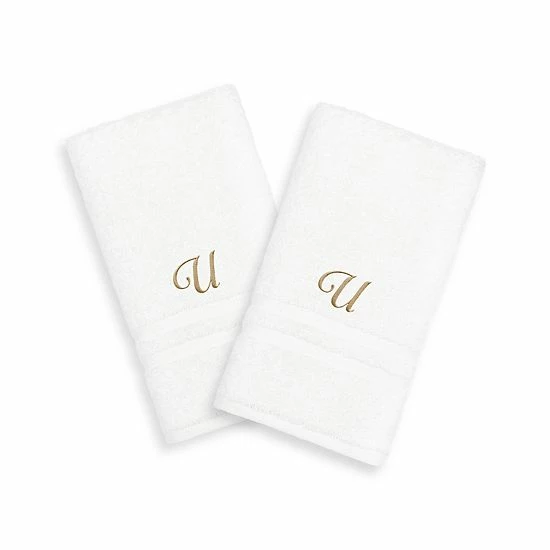 Linum Home Textiles Gold-Tone Script Denzi Single Letter 2-pack Monogram Hand Towel 13 Linum Home Textiles Gold-Tone Script Denzi Single Letter 2-pack Monogram Hand Towel - Image 13