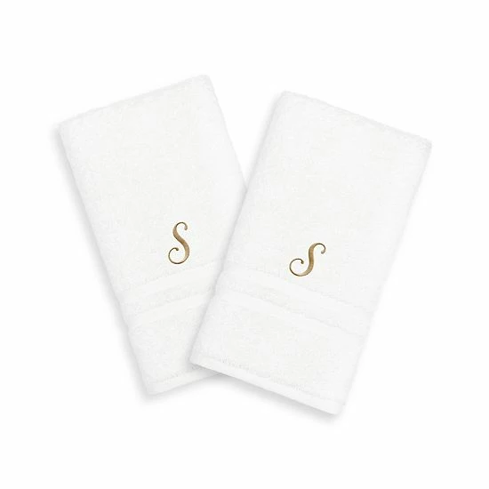 Linum Home Textiles Gold-Tone Script Denzi Single Letter 2-pack Monogram Hand Towel 16 Linum Home Textiles Gold-Tone Script Denzi Single Letter 2-pack Monogram Hand Towel - Image 16