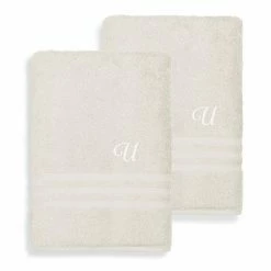 Linum Home Textiles Turkish Cotton Denzi 2-piece Personalized Bath Sheet Set -Linum Home Textiles store unnamed file 1852