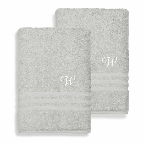 Linum Home Textiles Turkish Cotton Denzi 2-piece Personalized Bath Towel Set 3 Linum Home Textiles Turkish Cotton Denzi 2-piece Personalized Bath Towel Set - Image 3