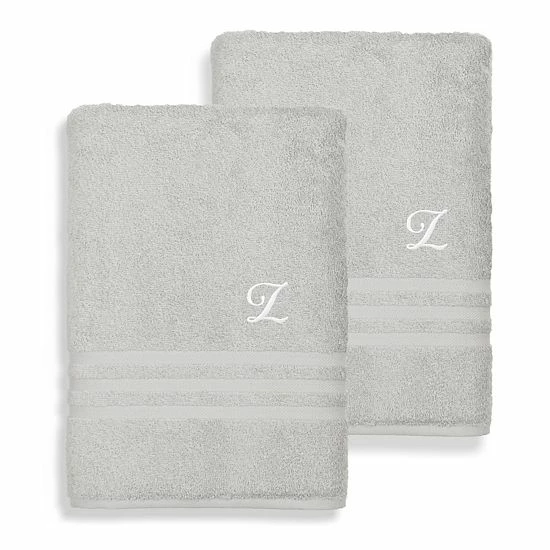Linum Home Textiles Turkish Cotton Denzi 2-piece Personalized Bath Towel Set 5 Linum Home Textiles Turkish Cotton Denzi 2-piece Personalized Bath Towel Set - Image 5