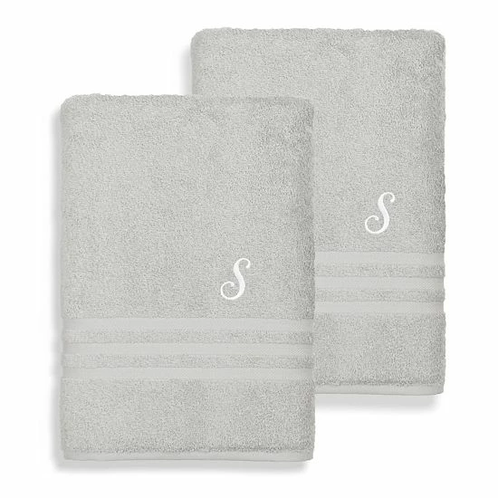 Linum Home Textiles Turkish Cotton Denzi 2-piece Personalized Bath Towel Set 8 Linum Home Textiles Turkish Cotton Denzi 2-piece Personalized Bath Towel Set - Image 8