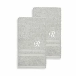 Linum Home Textiles Turkish Cotton 2-piece Personalized Denzi Hand Towel Set
