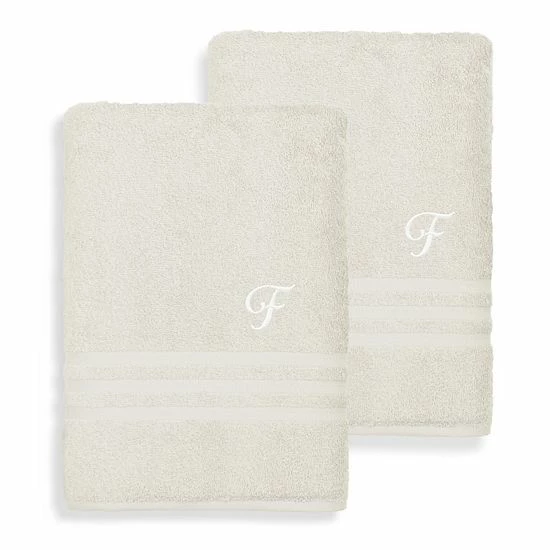 Linum Home Textiles Turkish Cotton Denzi 2-piece Personalized Bath Towel Set 3 Linum Home Textiles Turkish Cotton Denzi 2-piece Personalized Bath Towel Set - Image 3
