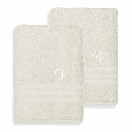 Linum Home Textiles Turkish Cotton Denzi 2-piece Personalized Bath Towel Set 8 Linum Home Textiles Turkish Cotton Denzi 2-piece Personalized Bath Towel Set - Image 8
