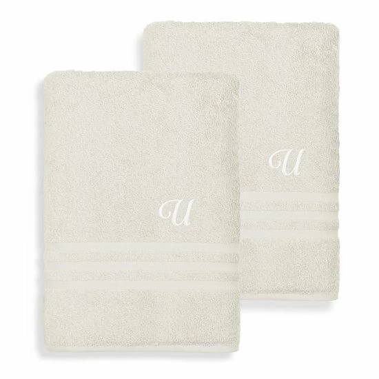 Linum Home Textiles Turkish Cotton Denzi 2-piece Personalized Bath Towel Set 9 Linum Home Textiles Turkish Cotton Denzi 2-piece Personalized Bath Towel Set - Image 9