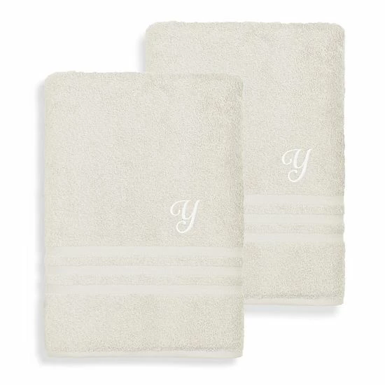 Linum Home Textiles Turkish Cotton Denzi 2-piece Personalized Bath Towel Set 10 Linum Home Textiles Turkish Cotton Denzi 2-piece Personalized Bath Towel Set - Image 10
