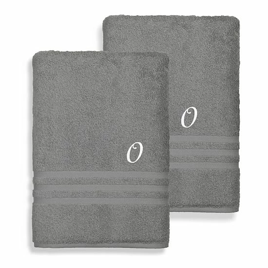 Linum Home Textiles Monogrammed 2-piece Denzi Bath Sheet Set 2 Linum Home Textiles Monogrammed 2-piece Denzi Bath Sheet Set - Image 2