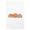 Linum Home Textiles Harvest Bounty Embroidered Luxury Turkish Cotton Hand Towel Sand