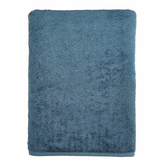 Linum Home Textiles Soft Twist Bath Sheet Midnight Blue 3 Linum Home Textiles Soft Twist Bath Sheet Midnight Blue - Image 3