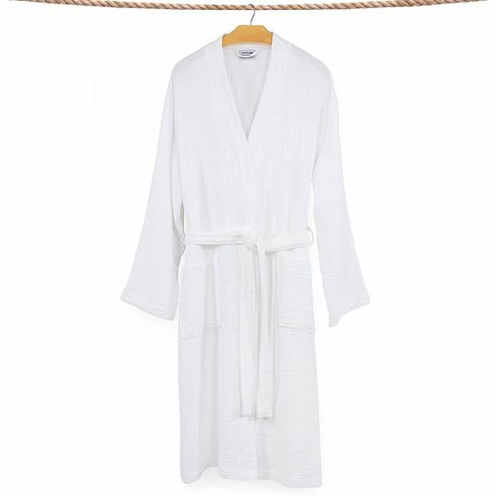 Linum Home Textiles Turkish Cotton Smyrna Luxury Robe Gray Linum Home Textiles Turkish Cotton Smyrna Luxury Robe Gray -Linum Home Textiles store unnamed file 231