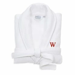 Linum Home Textiles Turkish Cotton Personalized Satin Piped Trim Waffle Terry White Bathrobe -Linum Home Textiles store unnamed file 2364