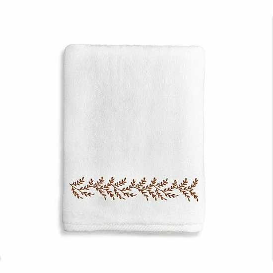 Linum Home Textiles Autumn Leaves Bath Towel White Light Brown Linum Home Textiles Autumn Leaves Bath Towel White Light Brown -Linum Home Textiles store unnamed file 239