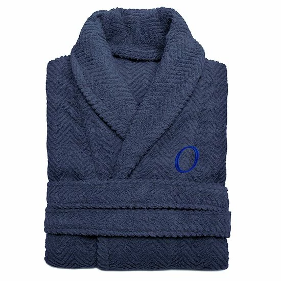 Linum Home Textiles Turkish Cotton Personalized Herringbone Weave Bathrobe 15 Linum Home Textiles Turkish Cotton Personalized Herringbone Weave Bathrobe - Image 15