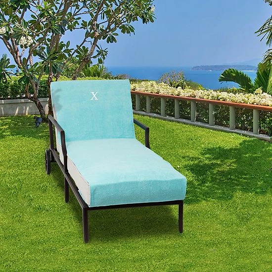 Linum Home Textiles Turkish Cotton Personalized Chaise Lounge Chair Slipcover 2 Linum Home Textiles Turkish Cotton Personalized Chaise Lounge Chair Slipcover - Image 2