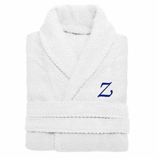 Linum Home Textiles Turkish Cotton Personalized Herringbone Weave Bathrobe 12 Linum Home Textiles Turkish Cotton Personalized Herringbone Weave Bathrobe - Image 12