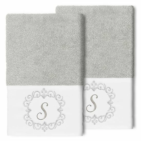 Linum Home Textiles Turkish Cotton Monica 2-piece Embellished Hand Towel Set 4 Linum Home Textiles Turkish Cotton Monica 2-piece Embellished Hand Towel Set - Image 4