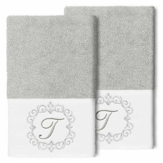 Linum Home Textiles Turkish Cotton Monica 2-piece Embellished Hand Towel Set 8 Linum Home Textiles Turkish Cotton Monica 2-piece Embellished Hand Towel Set - Image 8