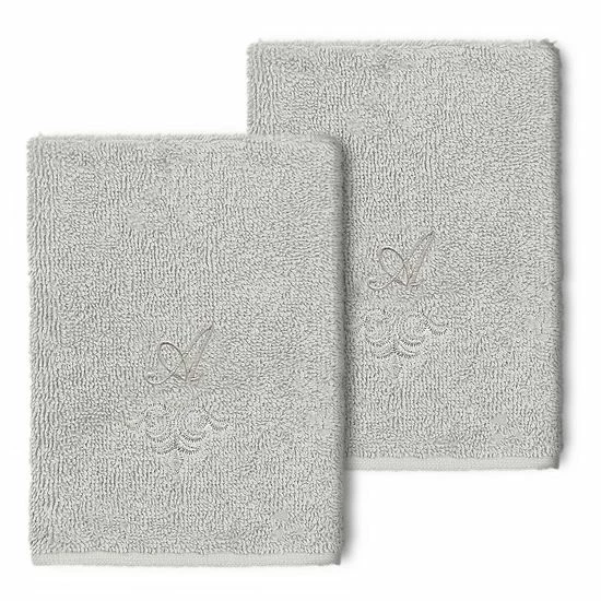 Linum Home Textiles Turkish Cotton Monica 2-piece Embellished Washcloth Set 8 Linum Home Textiles Turkish Cotton Monica 2-piece Embellished Washcloth Set - Image 8
