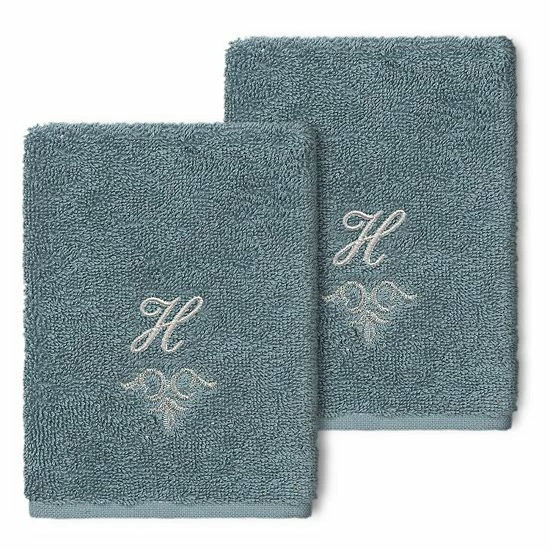 Linum Home Textiles Turkish Cotton Monica 2-packEmbellished Washcloth Set 4 Linum Home Textiles Turkish Cotton Monica 2-packEmbellished Washcloth Set - Image 4