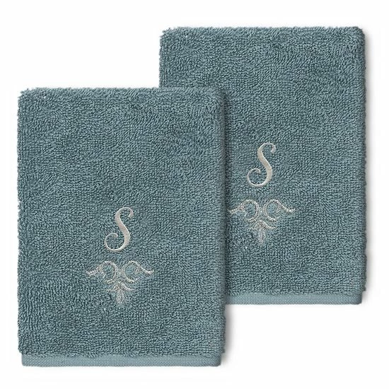 Linum Home Textiles Turkish Cotton Monica 2-packEmbellished Washcloth Set 6 Linum Home Textiles Turkish Cotton Monica 2-packEmbellished Washcloth Set - Image 6