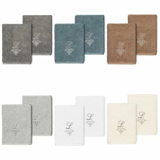 Linum Home Textiles Turkish Cotton Monica 2-piece Embellished Washcloth Set 3 Linum Home Textiles Turkish Cotton Monica 2-piece Embellished Washcloth Set - Image 3