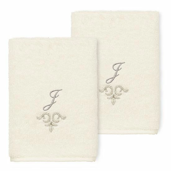 Linum Home Textiles Turkish Cotton Monica Embellished Washcloth Set 6 Linum Home Textiles Turkish Cotton Monica Embellished Washcloth Set - Image 6