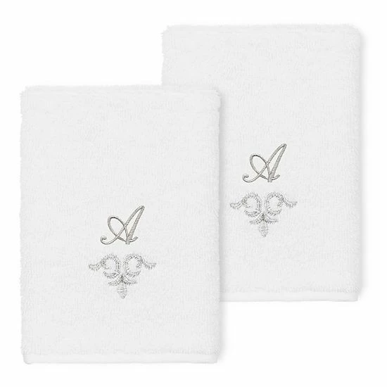 Linum Home Textiles Turkish Cotton Monica 2-piece Embellished Washcloth Set 1 Linum Home Textiles Turkish Cotton Monica 2-piece Embellished Washcloth Set