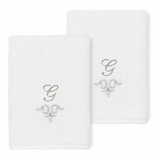 Linum Home Textiles Turkish Cotton Monica 2-piece Embellished Washcloth Set 7 Linum Home Textiles Turkish Cotton Monica 2-piece Embellished Washcloth Set - Image 7