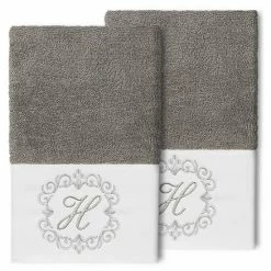 Linum Home Textiles Turkish Cotton Monica 2-packEmbellished Hand Towel Set