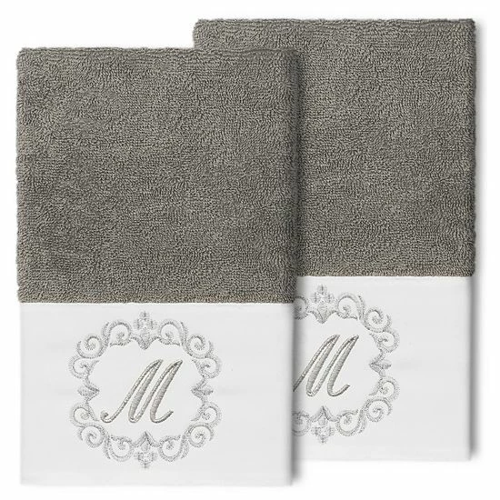 Linum Home Textiles Turkish Cotton Monica 2-packEmbellished Hand Towel Set 3 Linum Home Textiles Turkish Cotton Monica 2-packEmbellished Hand Towel Set - Image 3