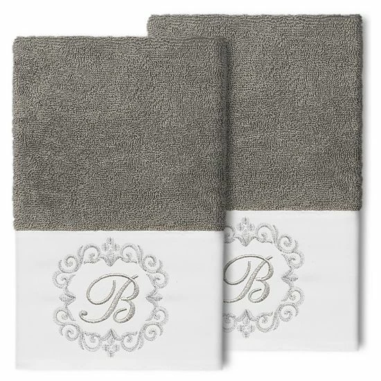 Linum Home Textiles Turkish Cotton Monica 2-packEmbellished Hand Towel Set 9 Linum Home Textiles Turkish Cotton Monica 2-packEmbellished Hand Towel Set - Image 9