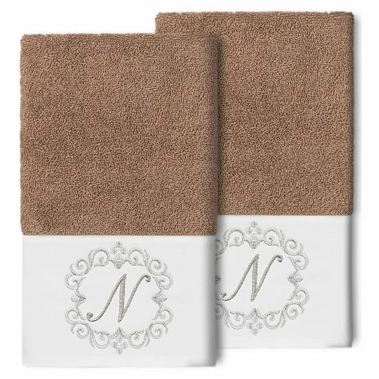 Linum Home Textiles Turkish Cotton Monica 2-piece Embellished Hand Towel Set 9 Linum Home Textiles Turkish Cotton Monica 2-piece Embellished Hand Towel Set - Image 9
