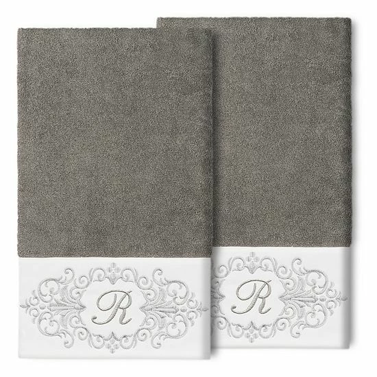 Linum Home Textiles Turkish Cotton Monica 2-packEmbellished Bath Towel Set 4 Linum Home Textiles Turkish Cotton Monica 2-packEmbellished Bath Towel Set - Image 4