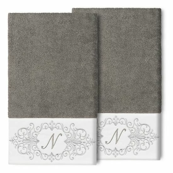 Linum Home Textiles Turkish Cotton Monica 2-packEmbellished Bath Towel Set 7 Linum Home Textiles Turkish Cotton Monica 2-packEmbellished Bath Towel Set - Image 7