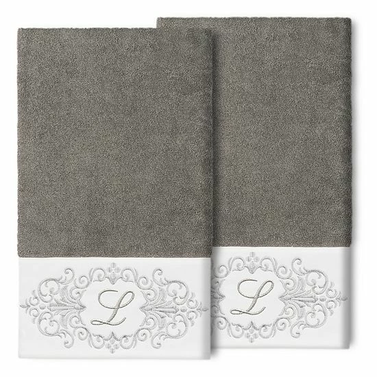Linum Home Textiles Turkish Cotton Monica 2-packEmbellished Bath Towel Set 8 Linum Home Textiles Turkish Cotton Monica 2-packEmbellished Bath Towel Set - Image 8