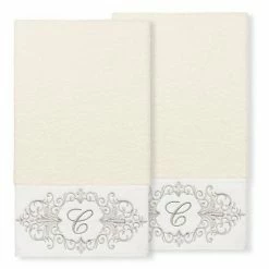 Linum Home Textiles Turkish Cotton Monica 2-piece Embellished Bath Towel Set -Linum Home Textiles store unnamed file 2858