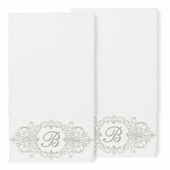 Linum Home Textiles Turkish Cotton Monica 2-piece Embellished Bath Towel Set 5 Linum Home Textiles Turkish Cotton Monica 2-piece Embellished Bath Towel Set - Image 5