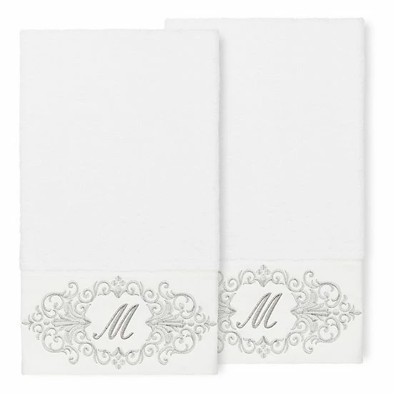 Linum Home Textiles Turkish Cotton Monica 2-piece Embellished Bath Towel Set 6 Linum Home Textiles Turkish Cotton Monica 2-piece Embellished Bath Towel Set - Image 6