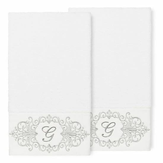 Linum Home Textiles Turkish Cotton Monica 2-piece Embellished Bath Towel Set 7 Linum Home Textiles Turkish Cotton Monica 2-piece Embellished Bath Towel Set - Image 7