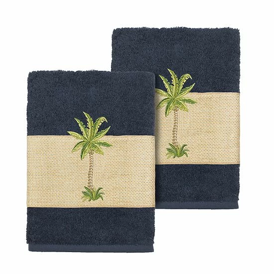 Linum Home Textiles Colton Embellished Washcloth Set Midnight Blue Linum Home Textiles Colton Embellished Washcloth Set Midnight Blue -Linum Home Textiles store unnamed file 2888