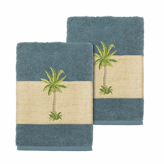 Linum Home Textiles Colton Embellished Washcloth Set Midnight Blue Linum Home Textiles Colton Embellished Washcloth Set Midnight Blue -Linum Home Textiles store unnamed file 2889