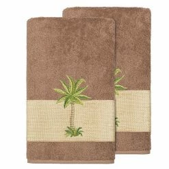 Linum Home Textiles Colton Embellished Bath Towel Set Dark Gray -Linum Home Textiles store unnamed file 2899