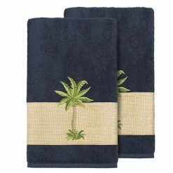 Linum Home Textiles Colton Embellished Bath Towel Set Dark Gray -Linum Home Textiles store unnamed file 2902