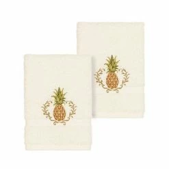 Linum Home Textiles Turkish Cotton Welcome Embellished Washcloth Set Midnight Blue -Linum Home Textiles store unnamed file 2981