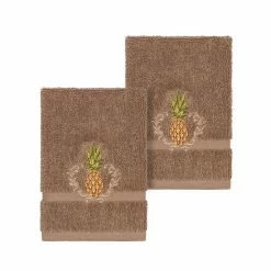 Linum Home Textiles Turkish Cotton Welcome Embellished Washcloth Set Midnight Blue -Linum Home Textiles store unnamed file 2982