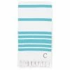 Linum Home Textiles Turkish Cotton Herringbone Personalized Pestemal Beach Towel