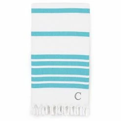 Linum Home Textiles Turkish Cotton Herringbone Personalized Pestemal Beach Towel