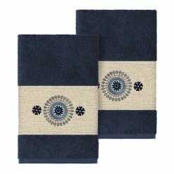 Linum Home Textiles Turkish Cotton Isabelle Embellished Hand Towel Set White -Linum Home Textiles store unnamed file 3217